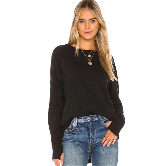 NEW Free People We The Free Arden Tee - Black - Picture 12 of 16